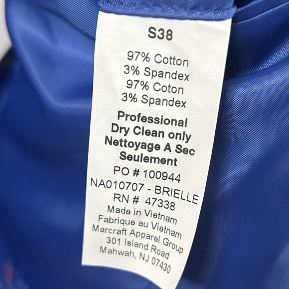 Nautica 38S Seersucker Sport Coat Cotton Blend Blue White Striped Two Button - Picture 4 of 8
